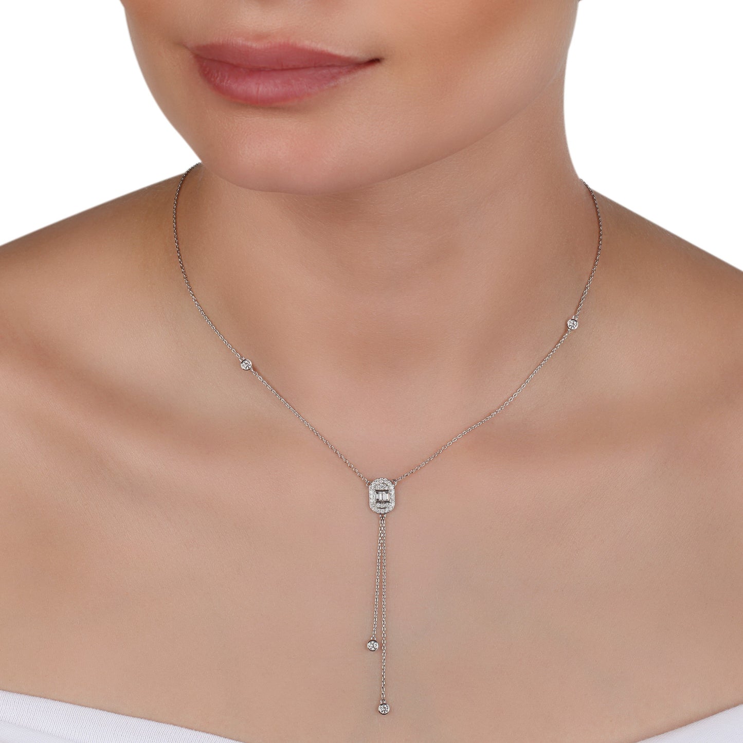 Diamond Lavalier Necklace | Diamond Necklace | Buy Necklace Online