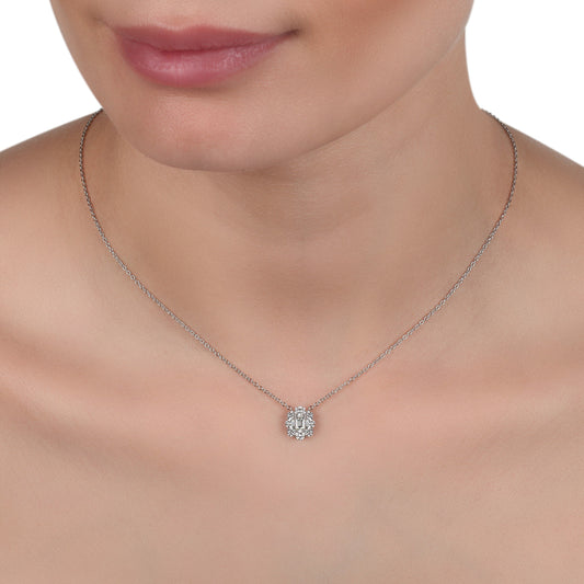 Floral Diamond Pendant Necklace | Diamond Necklace | Diamond Necklace For Women