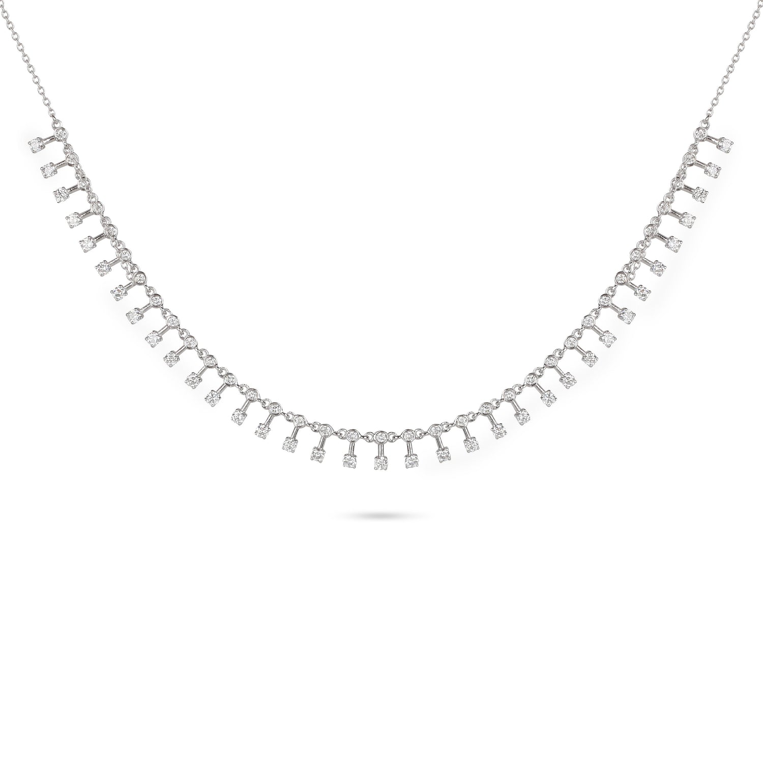 Patterned Diamond Necklace | Diamond Necklace | Ladies Necklace