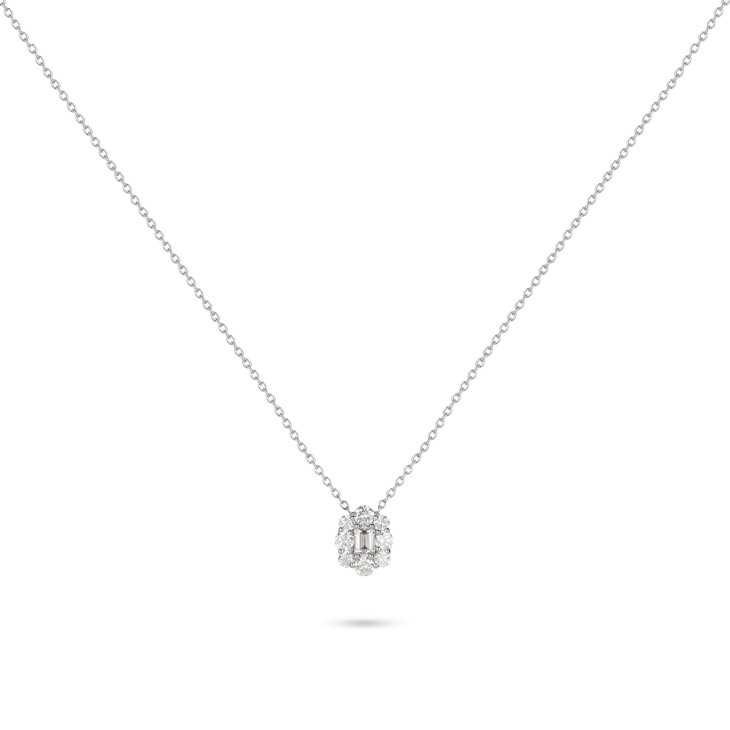 Floral Diamond Pendant Necklace | Diamond Necklace | Jewellery Necklace