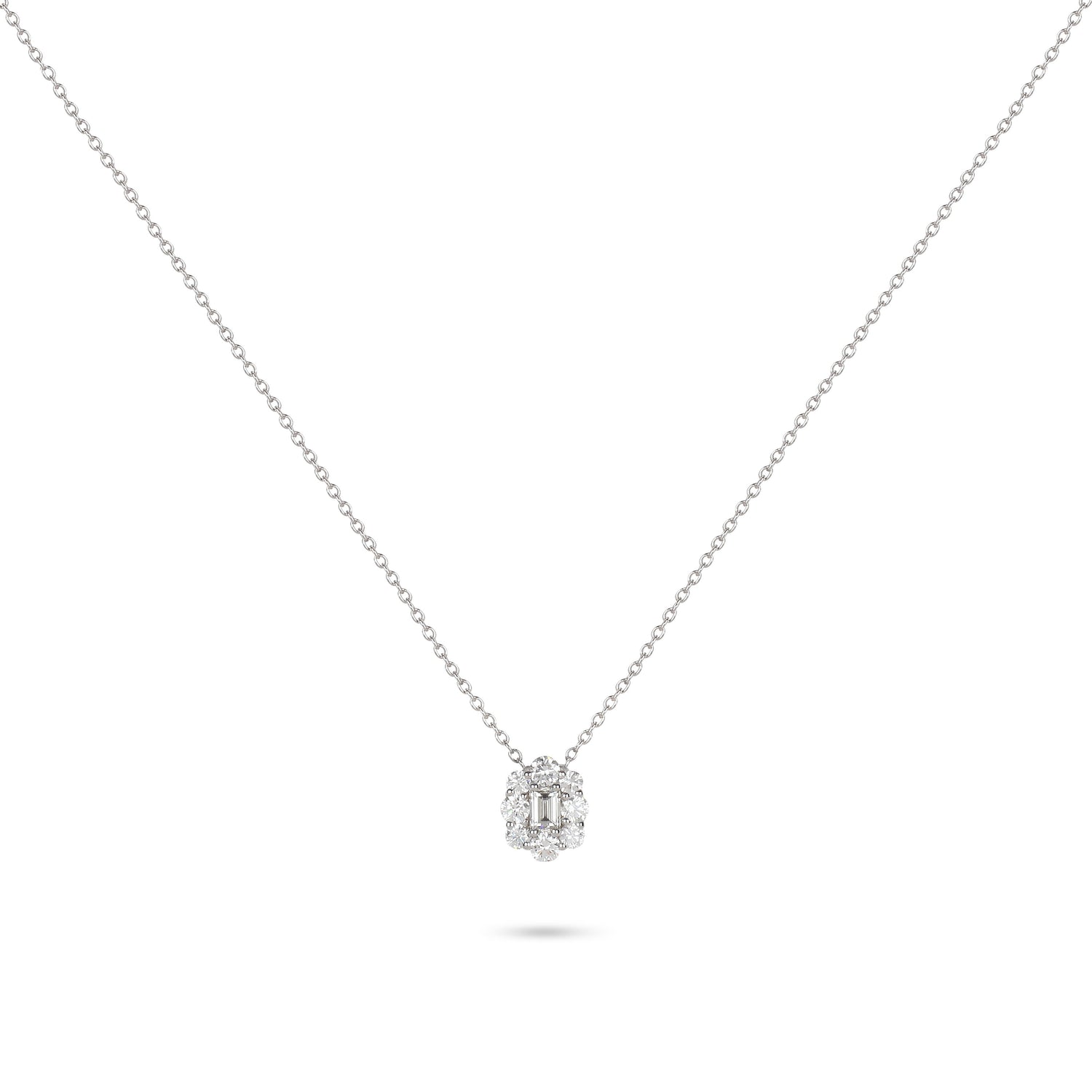 Floral Diamond Pendant Necklace | Diamond Necklace | Jewellery Necklace