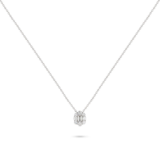 Floral Diamond Pendant Necklace | Diamond Necklace | Jewellery Necklace