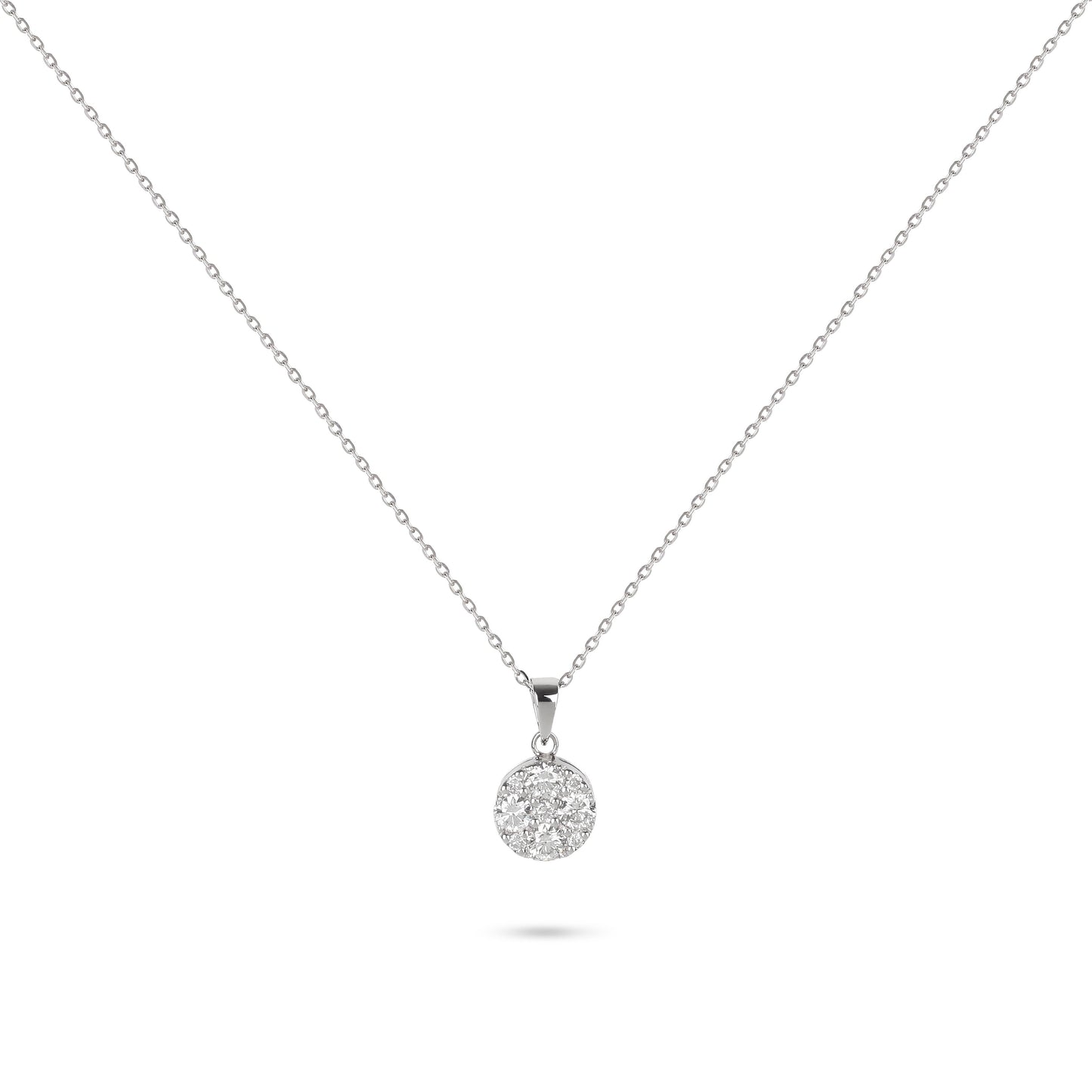 Illusion Drop Diamond Pendant Necklace | Diamond Necklace | Diamond Jewellery Necklace