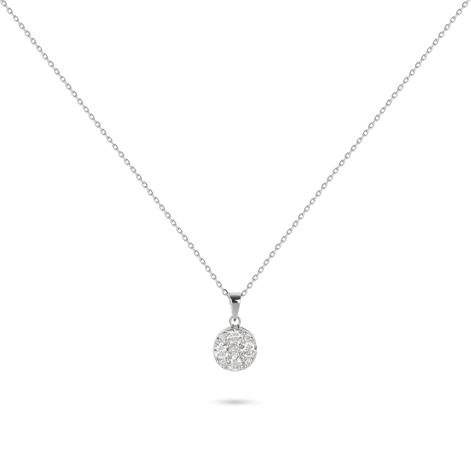Illusion Drop Diamond Pendant Necklace | Diamond Necklace | Diamond Jewellery Necklace