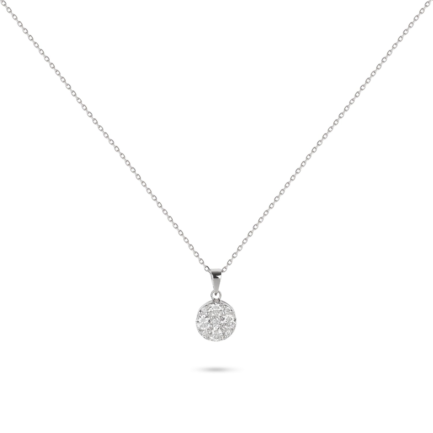 Illusion Drop Diamond Pendant Necklace | Diamond Necklace | Diamond Jewellery Necklace