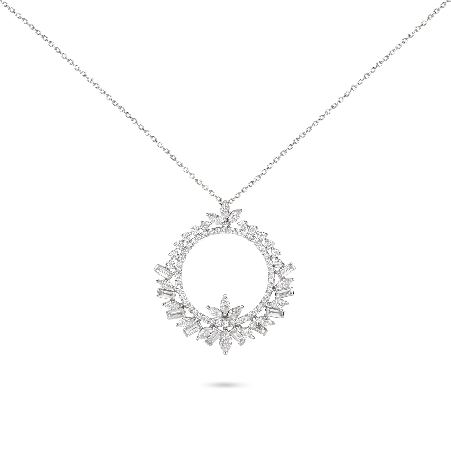 Wreath Diamond Pendant Necklace | Diamond Necklace | Jewellery Necklace