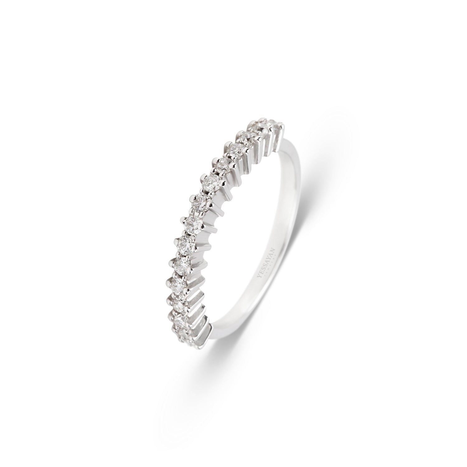 Half Diamond Ring Band | Online jewelry | Solitaire ring 