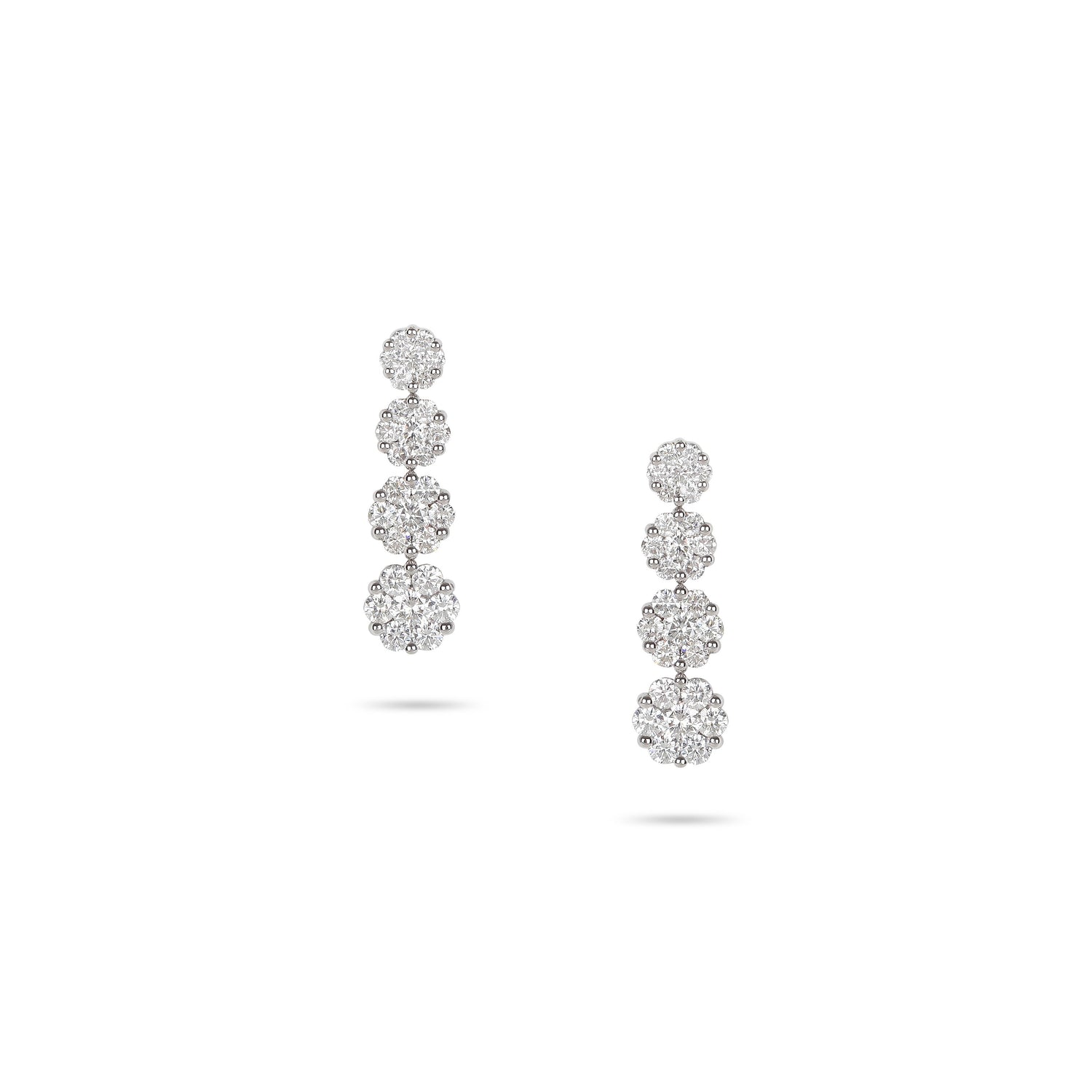Illusion Diamond Drop Earrings | Online Jewelry Store