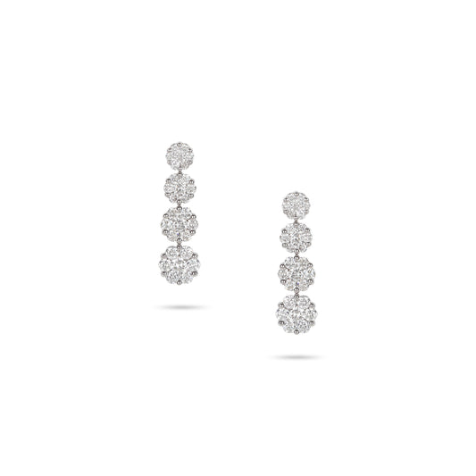 Illusion Diamond Drop Earrings | Online Jewelry Store