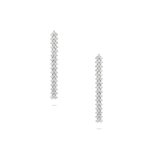 Diamond Linear Drop Earrings | Best Earring Shop
