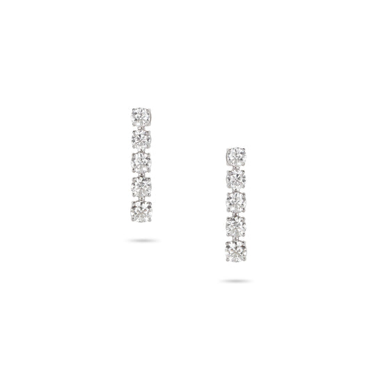 Solitaire Diamond Linear Drop Earrings | Order earrings online
