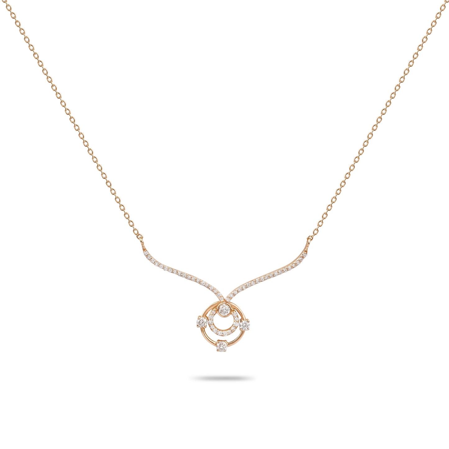Rose Gold Diamond Necklace | Diamond Necklace | Diamond Jewellery Online
