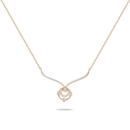 Rose Gold Diamond Necklace | Diamond Necklace | Diamond Jewellery Online