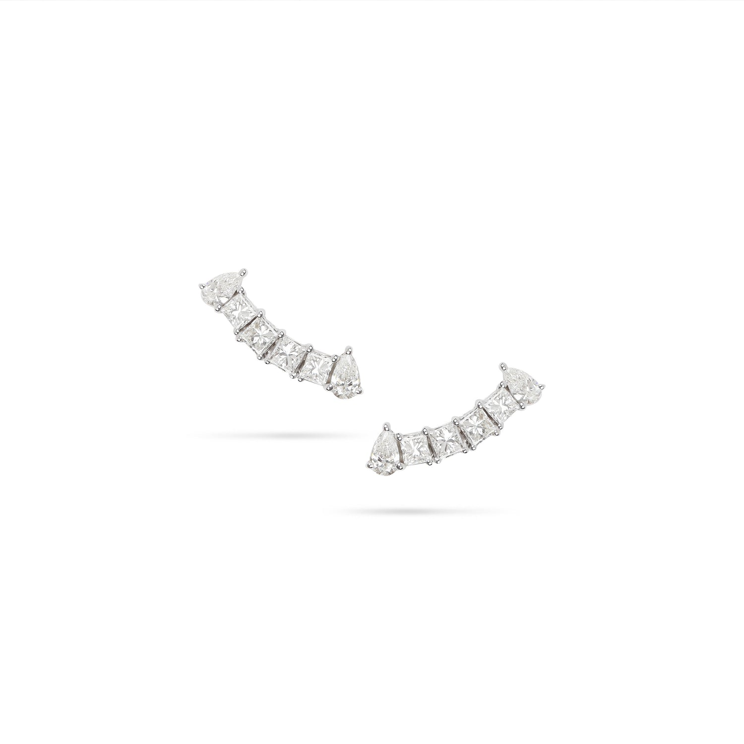 Mixed Cut Crawler Diamond Earrings | Online Jewelry Store