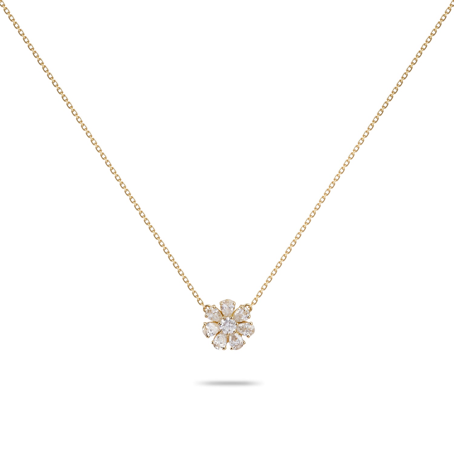 Diamond Flower Necklace | Diamond Necklace | Diamond Necklace Design