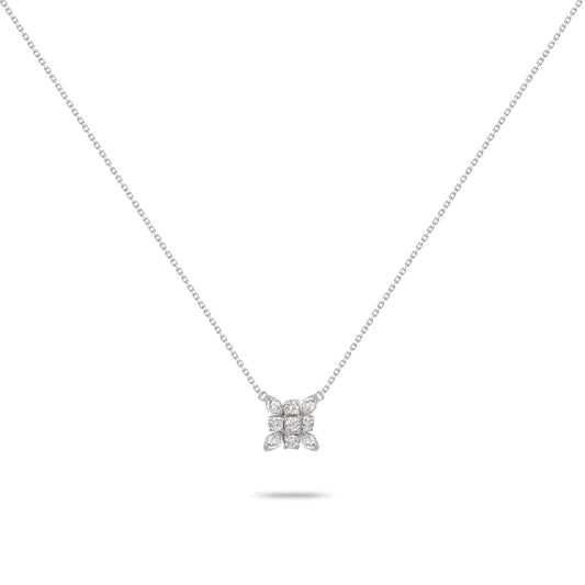 Illusion Flower Diamond Necklace | Diamond Necklace | Jewellery Design