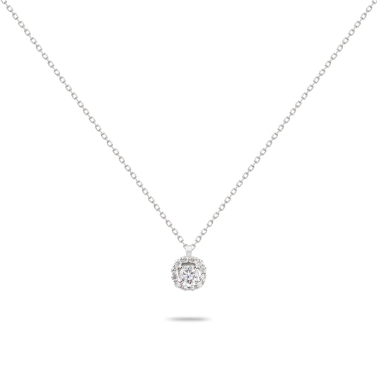 Solitaire Diamond with Frame Necklace | Diamond Necklace | Diamond Jewellery Online