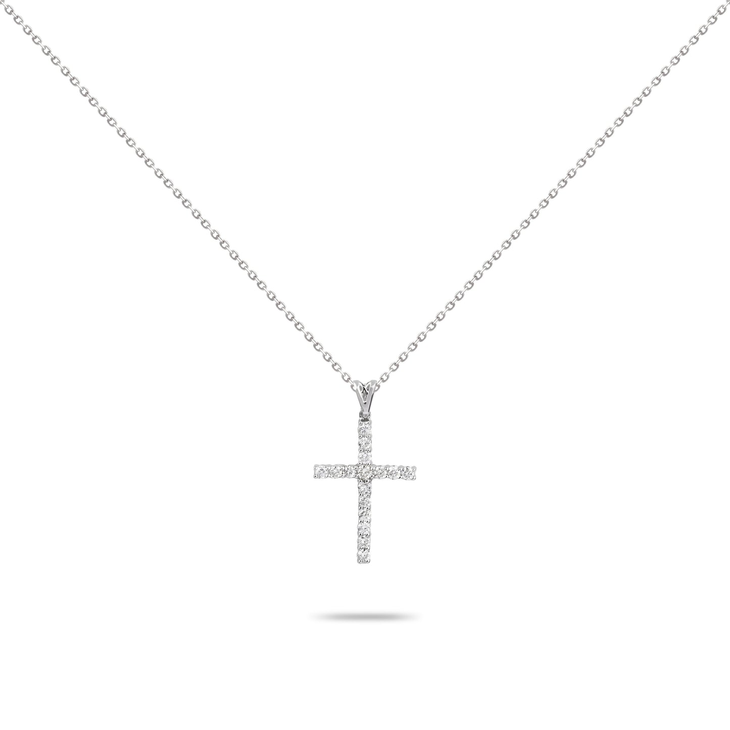 Simple Diamond Cross Necklace | Diamond Necklace | Designer Jewellery Online