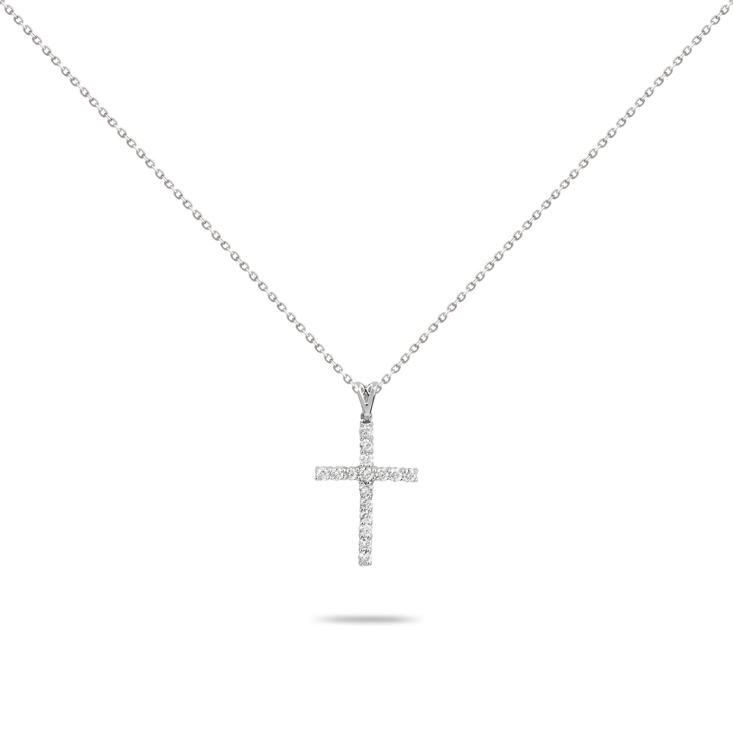 Simple Diamond Cross Necklace | Diamond Necklace | Designer Jewellery Online