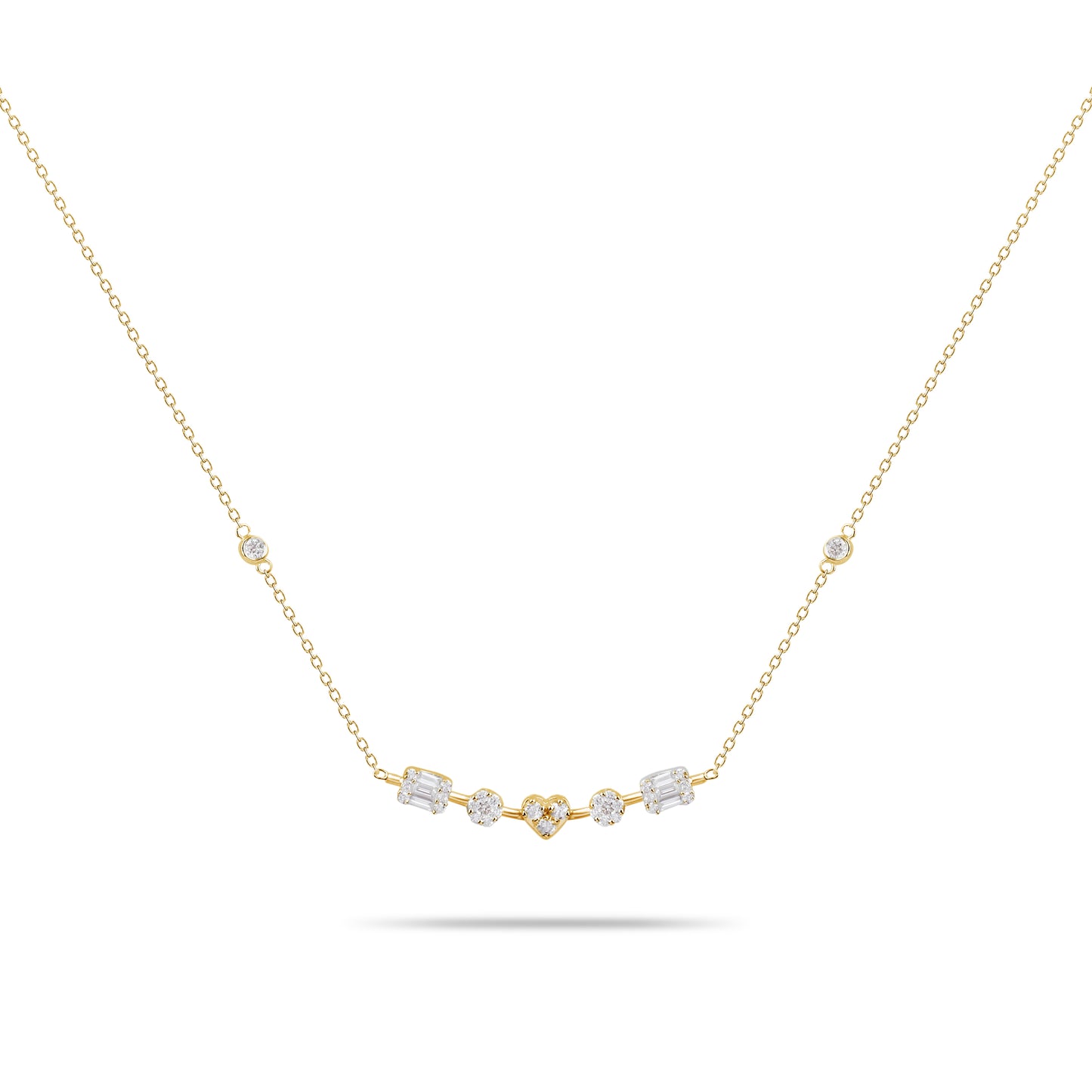 Multi-Cut Diamond Necklace
