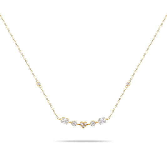 Multi-Cut Diamond Necklace