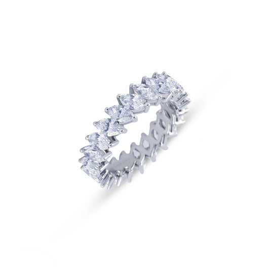 Almasaty Tilted Marquise Cut Eternity Band