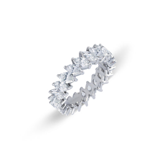 Tilted Marquise Cut Eternity Band