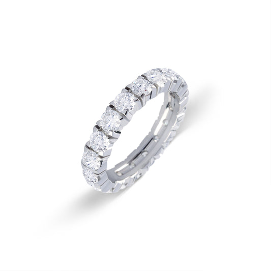 Round Brilliant Prong Setting Eternity Band