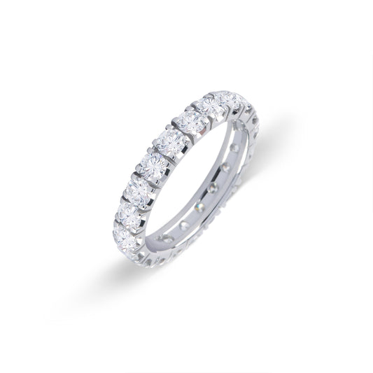 Round Brilliant Prong Setting Eternity Band