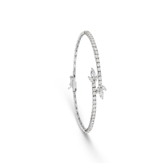 Twist Petal Diamond Tennis Bracelet | Diamond Jewellery Design