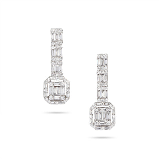 Illusion Diamond Drop Earrings | Purchase earrings online 