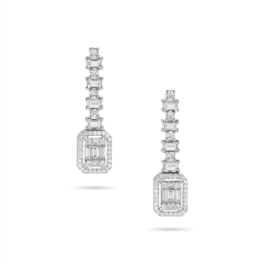 Emerald Diamonds Drop Earrings | Diamond earring