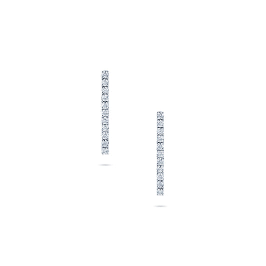 Diamond Linear Drop Earrings