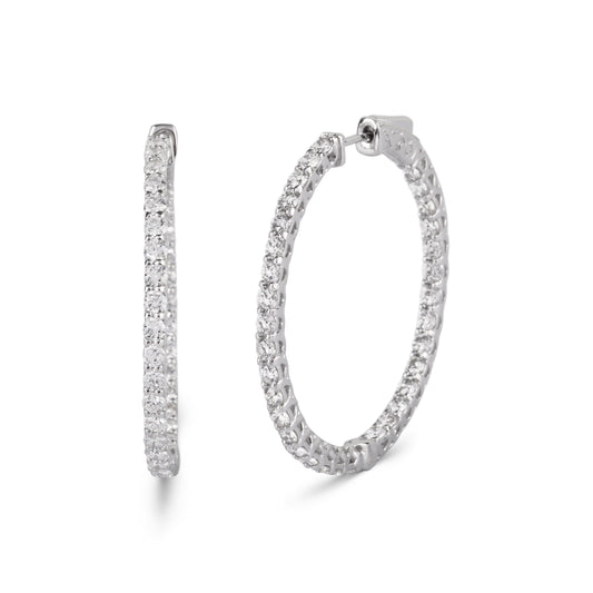 Inside-Out Diamond Hoop Earrings