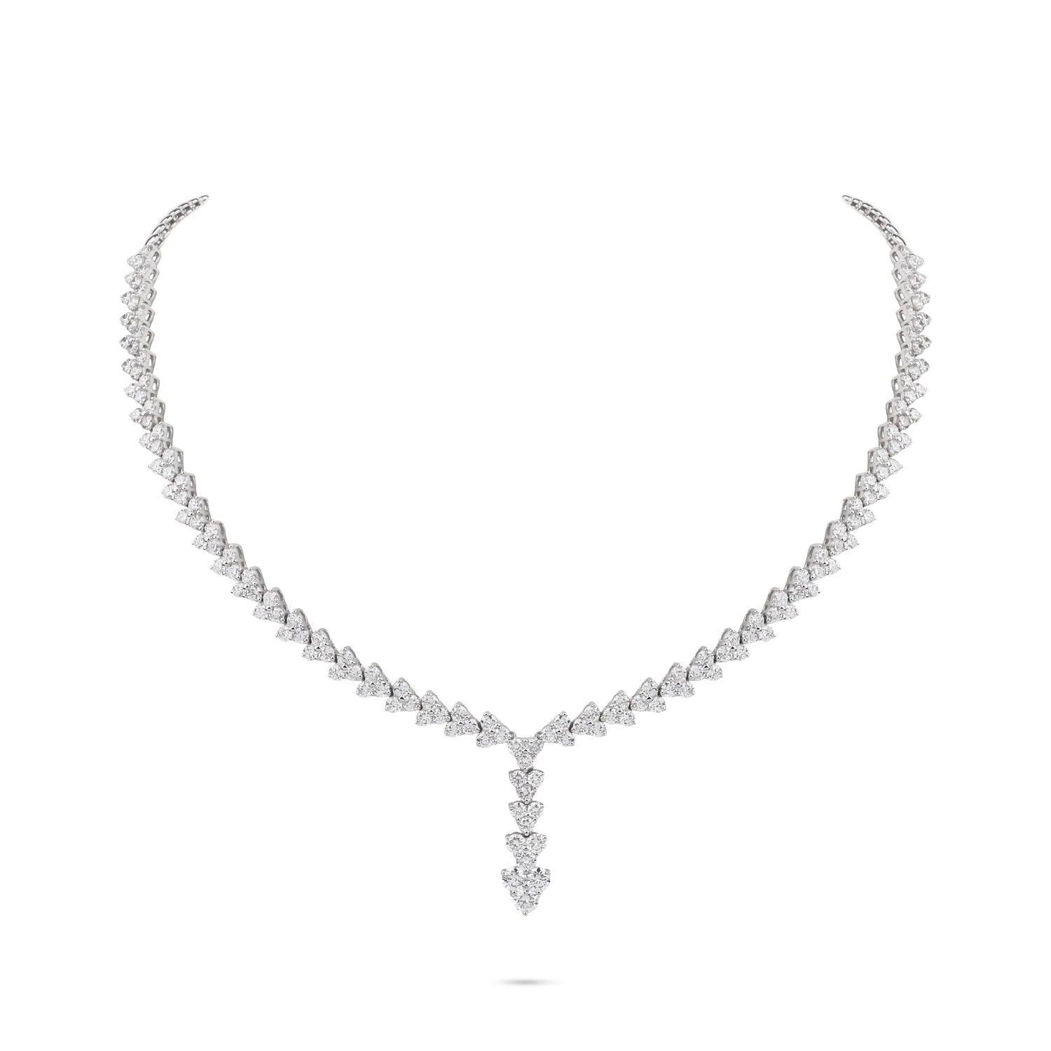 Diamond Drop Necklace & Earrings Set | Necklace Set