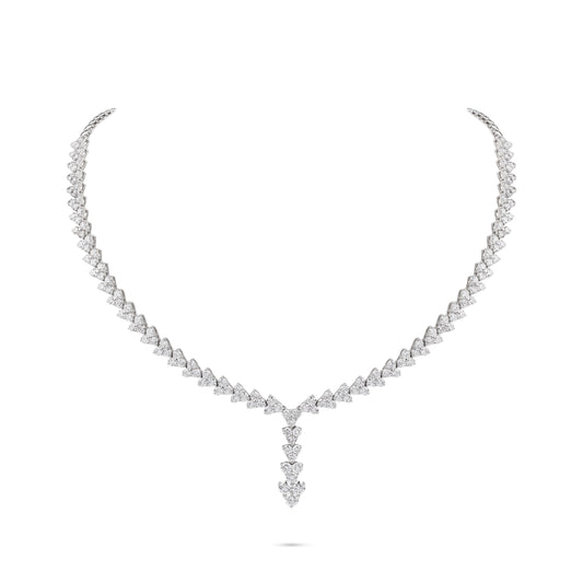 Diamond Drop Necklace & Earrings Set | Necklace Set