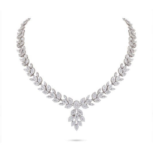 Marquise Shape Collar Diamond Necklace | Diamond Jewellery Online