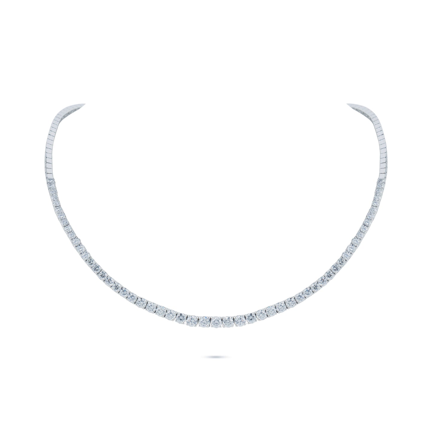 5.78 Carats Diamond Tennis Necklace
