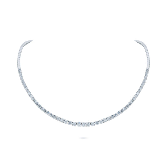 5.78 Carats Diamond Tennis Necklace