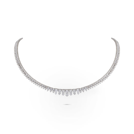 Double Layer Diamond Collar Necklace | Diamond Necklace | Ladies Necklace