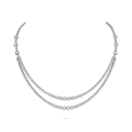 Double Layer Diamond Tennis Necklace | Diamond Necklace | Buy Diamond Necklace