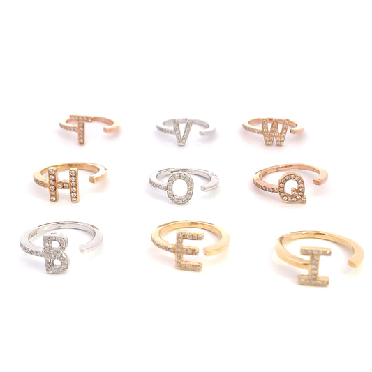 Initial Diamond Ring