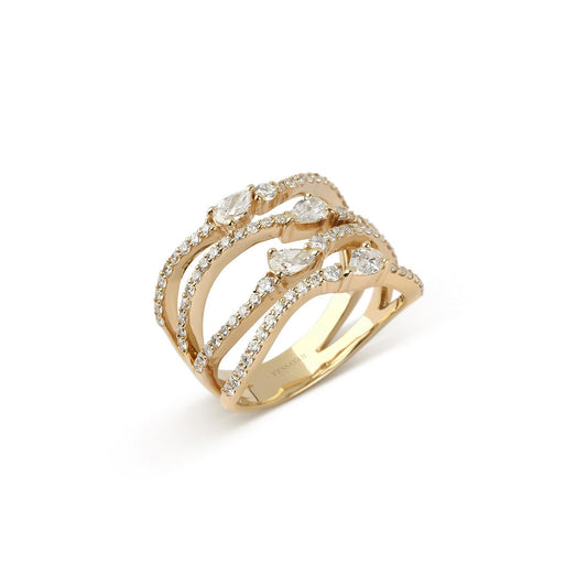 Pear & Round Diamond Ring