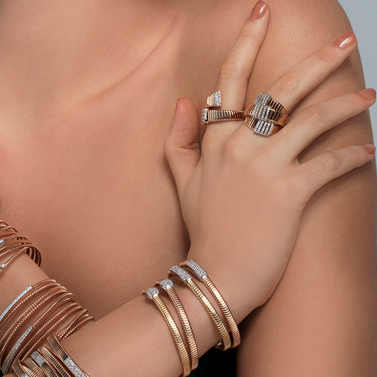 Stacked Asymmetric Diamond Ring | jewellery store | diamond rings