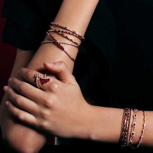 Patterned Diamond Bracelet