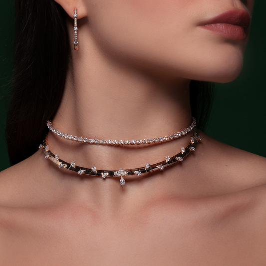 Dispersed Diamond Omega Choker