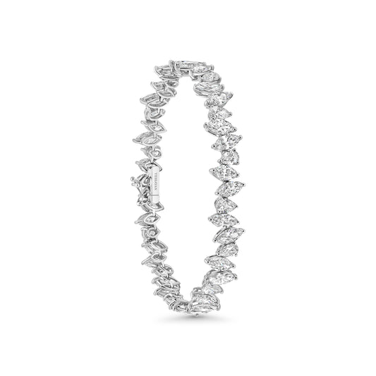 Almasaty Unaligned Diamond Tennis Bracelet