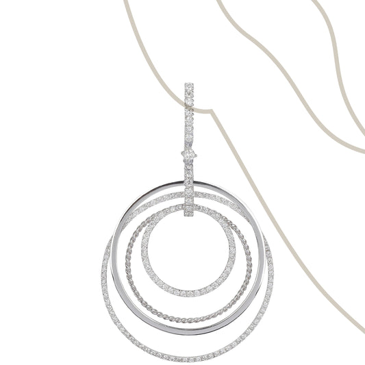 Drop Hoop Diamond Earrings | Bridal jewelery set