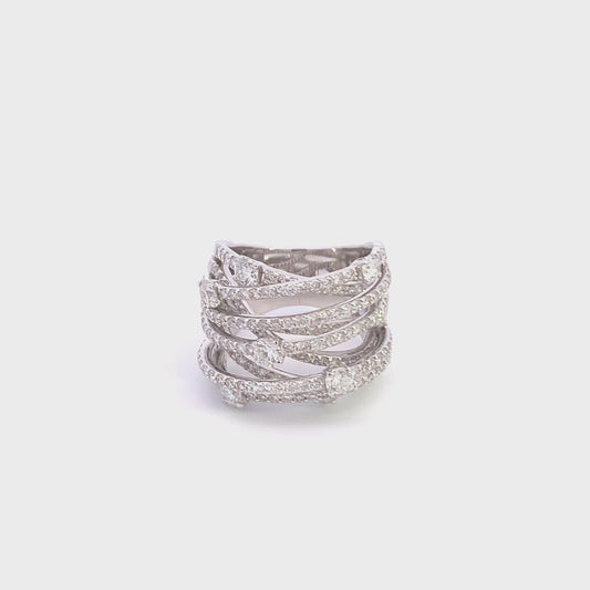 The Crisscross Diamond Cocktail Ring