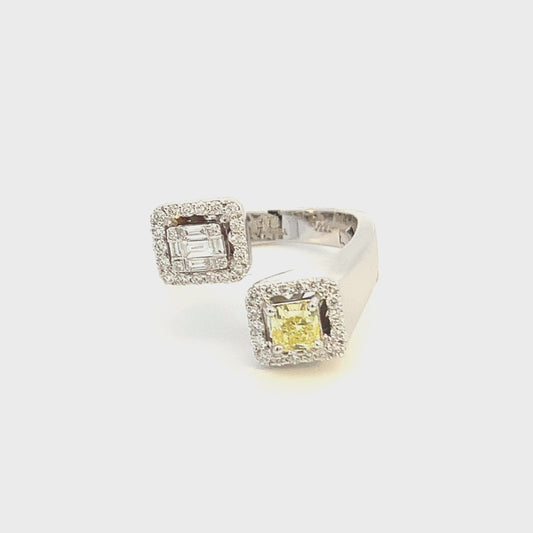 Fancy Diamond & Diamond Ring